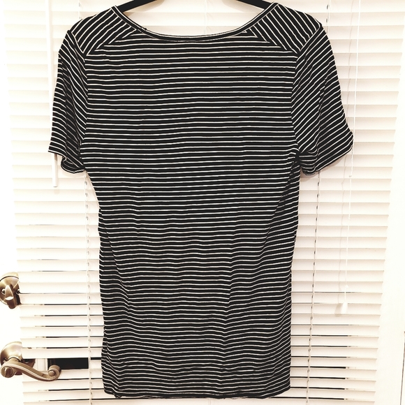 Banana Republic Scoop Neck Striped Tee - Picture 2 of 3